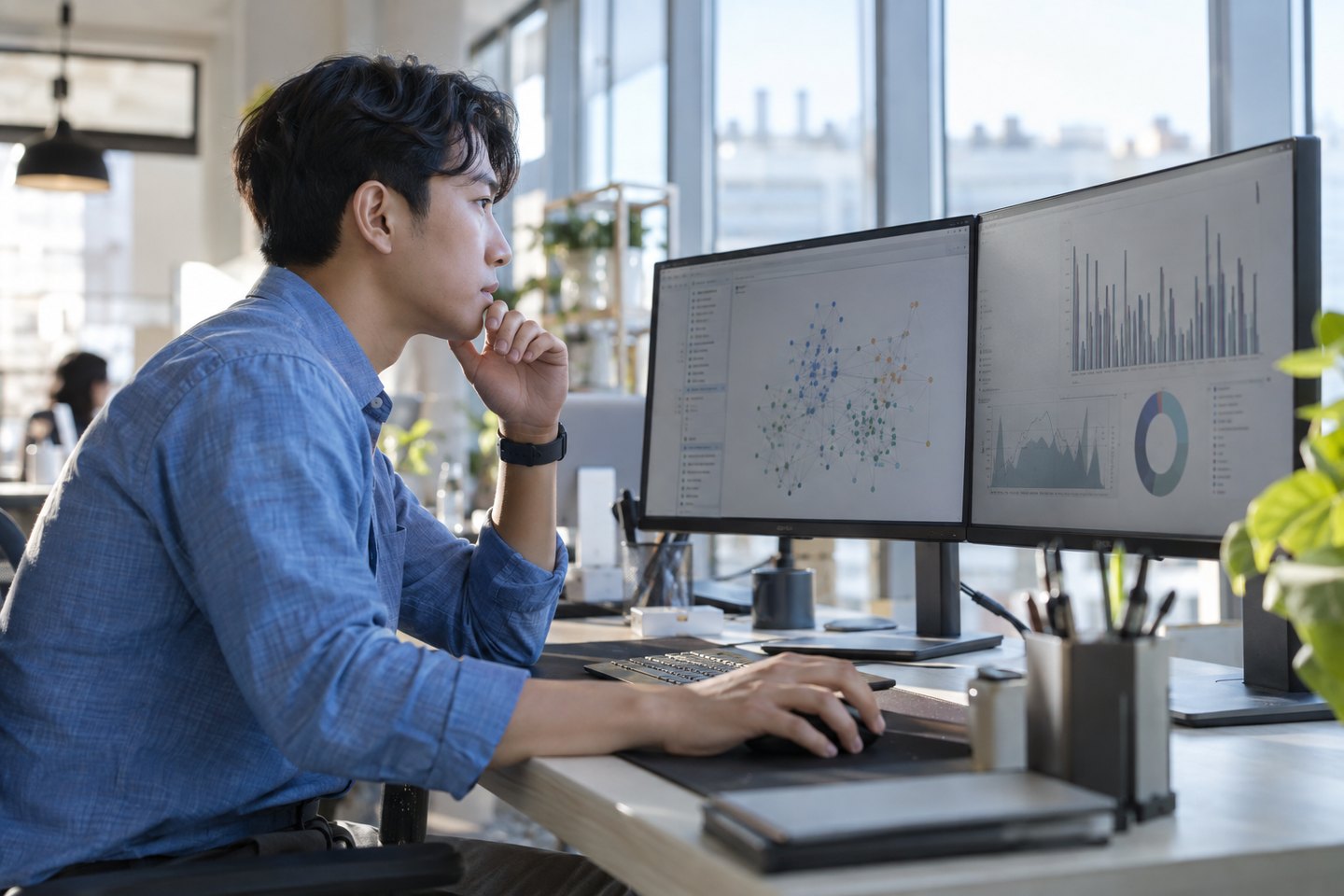 Business Analyst prüft ein Datenmodell und die dazugehörigen Anforderungen Business Analyst prüft ein Datenmodell und die dazugehörigen Anforderungen