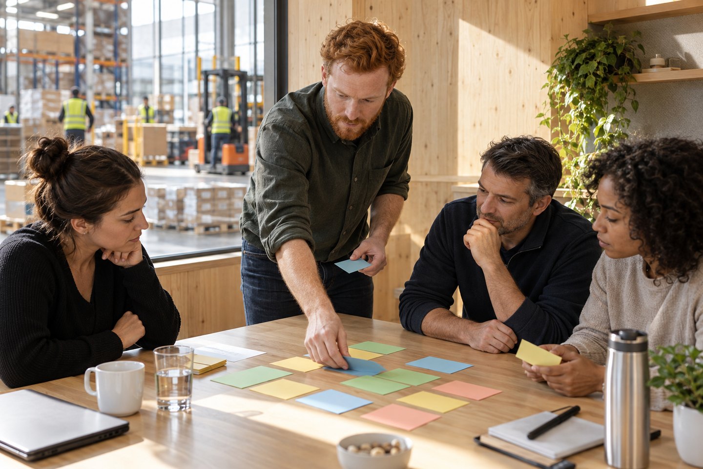 Organisationsberater entwickelt mit einem Team neue Zuständigkeiten im Logistikbetrieb Organisationsberater entwickelt mit einem Team neue Zuständigkeiten im Logistikbetrieb