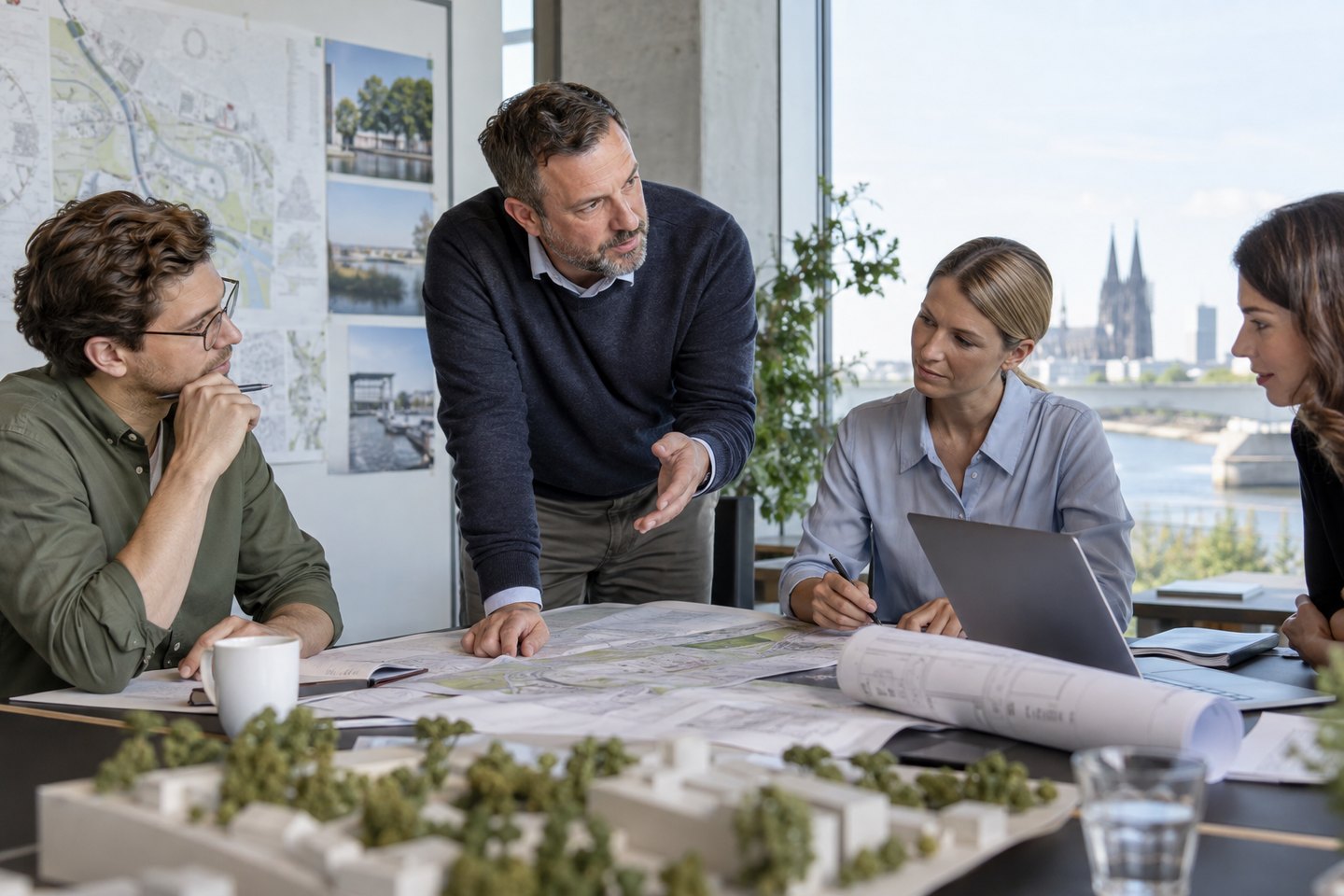 Programm-Manager stimmt mehrere Arbeitsbereiche mit seinem Projektteam ab Programm-Manager stimmt mehrere Arbeitsbereiche mit seinem Projektteam ab